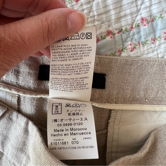 MaxMara Weekend Linen Pencil Mini Skirt Size 8 Beige Classic - Picture 8 of 8